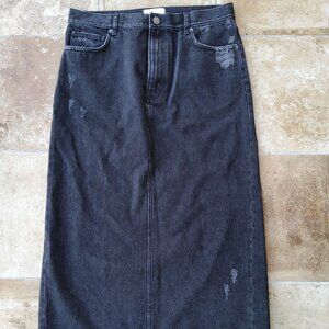 Coach Long Denim Skirt size M.